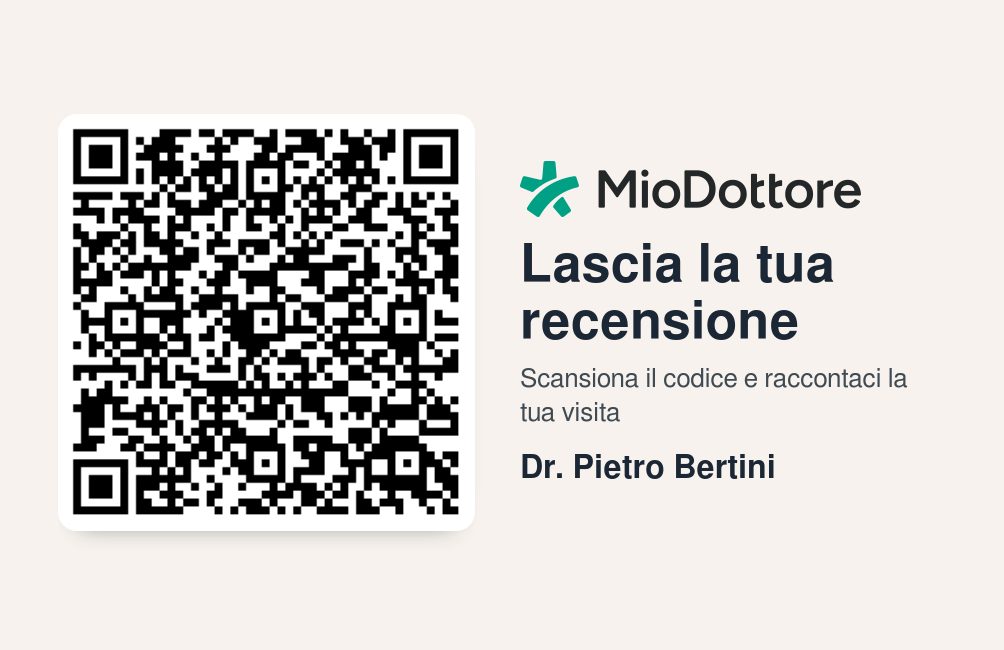Scansiona il codice QR o clicca per lasciare una recensione su MioDottore